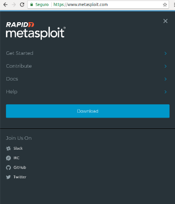 metasploit print da tela do programa Metasploit