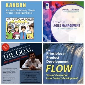 Capa de quatro Livros sobre Kanban