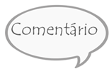 Desenho de uma balão escrito "Comentário"